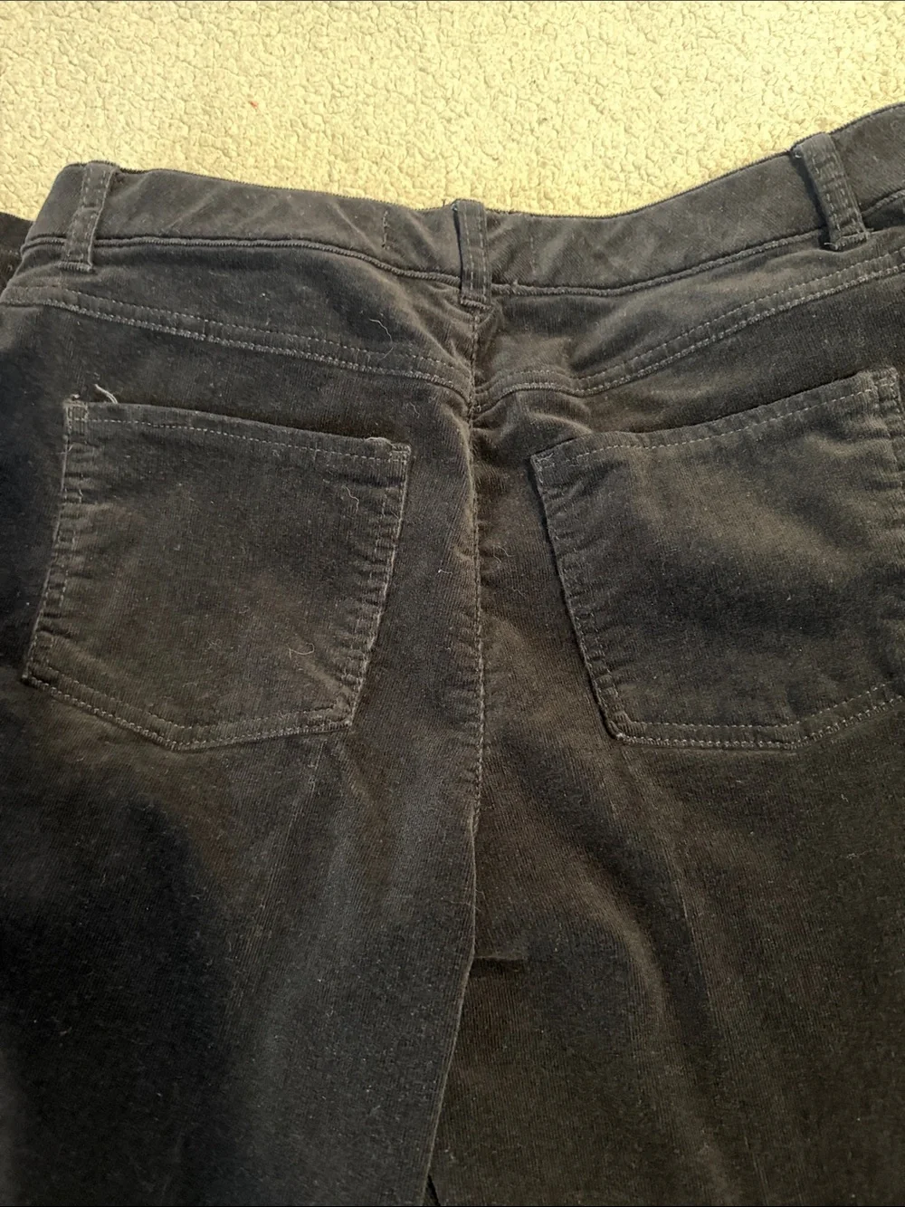 croft & barrow Black Stretch Straight Leg Corduroy Pants